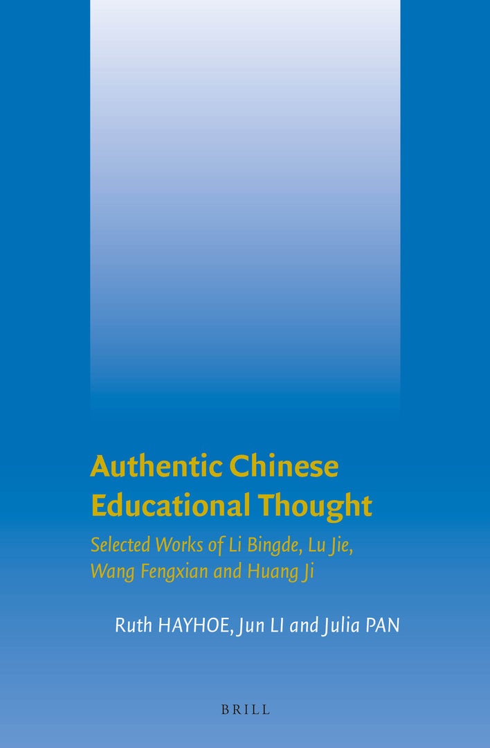 Cover image for Authentic Chinese Educational Thought ISBN 9789004511057
